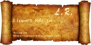 Lippert Réta névjegykártya